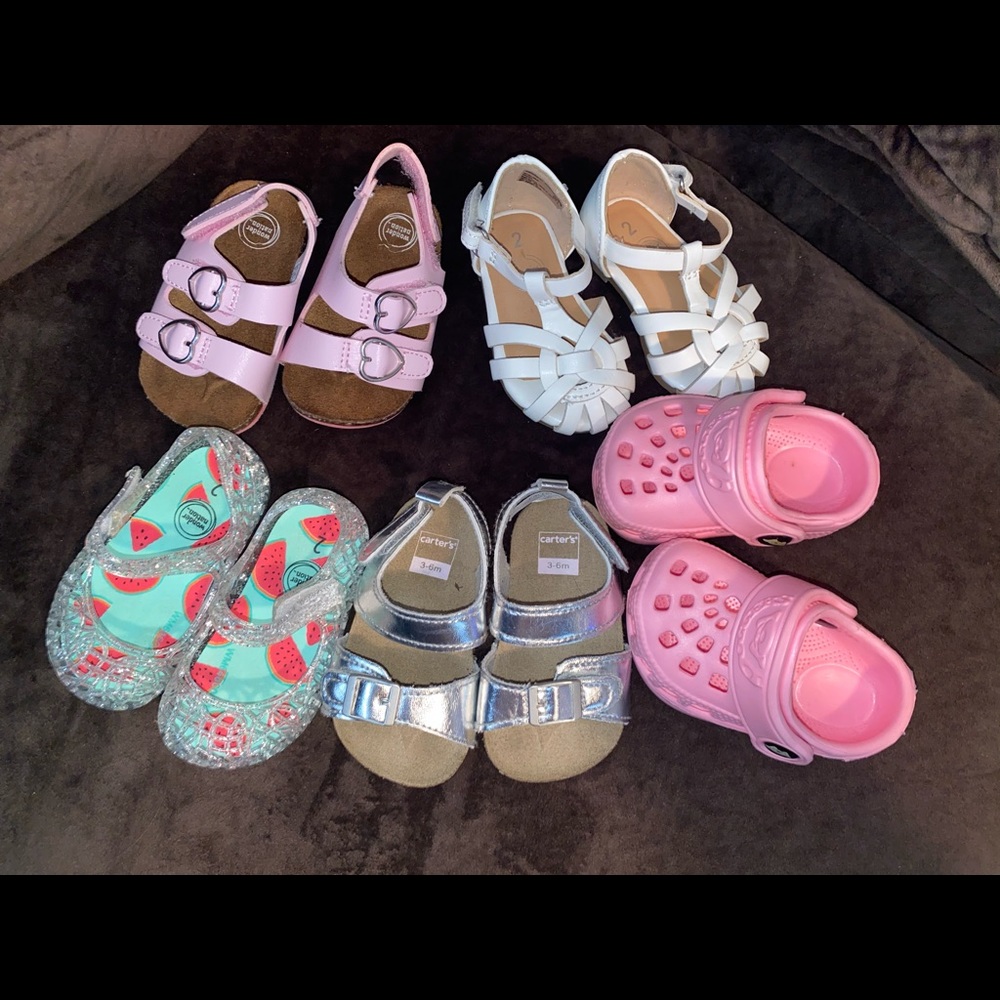 Size two baby girl lot of sandals